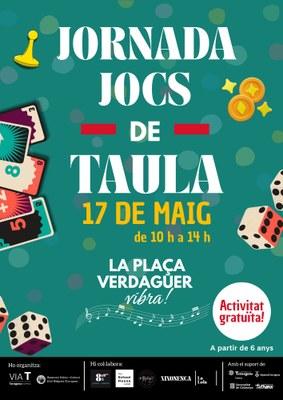 La Plaça Verdaguer Vibra - Jornada de Jocs de Taula