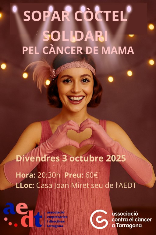 Sopar solidari pel càncer de mama, ambientat als anys 20