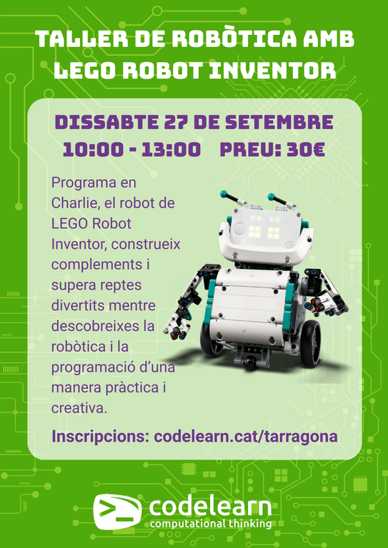 Taller de Robòtica amb LEGO Robot Inventor