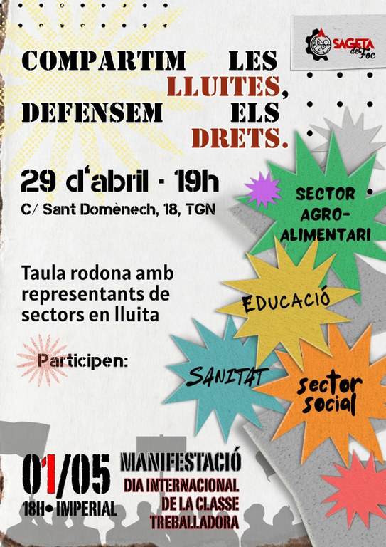 Taula rodona: "Compartim les lluites, defensem els drets"