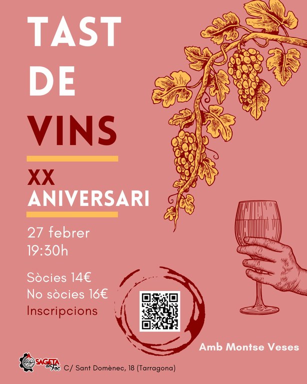 Tast de vins. XX aniversari del Casal