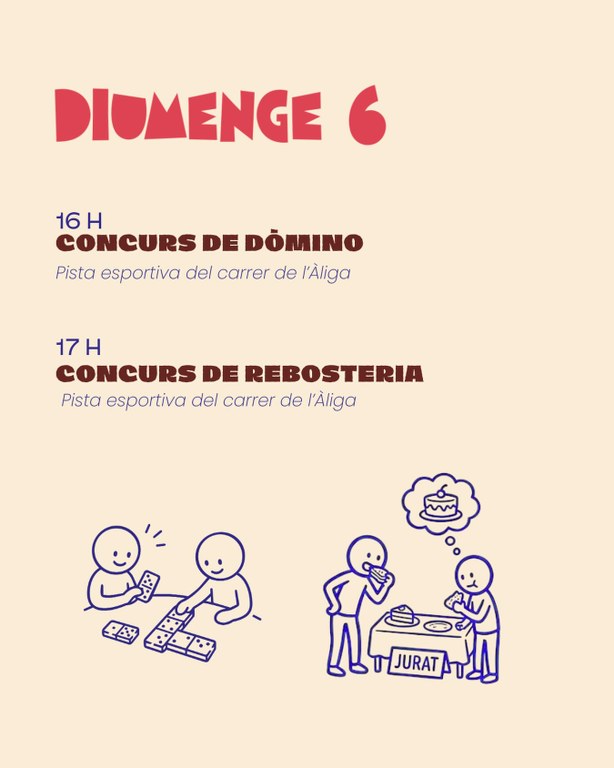 Festes de Boscos de Tarragona | Concurs de dòmino i concurs de rebosteria