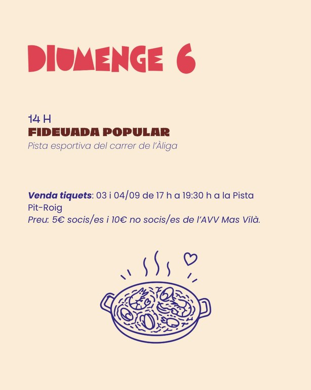 Festes de Boscos de Tarragona | Fideuada popular