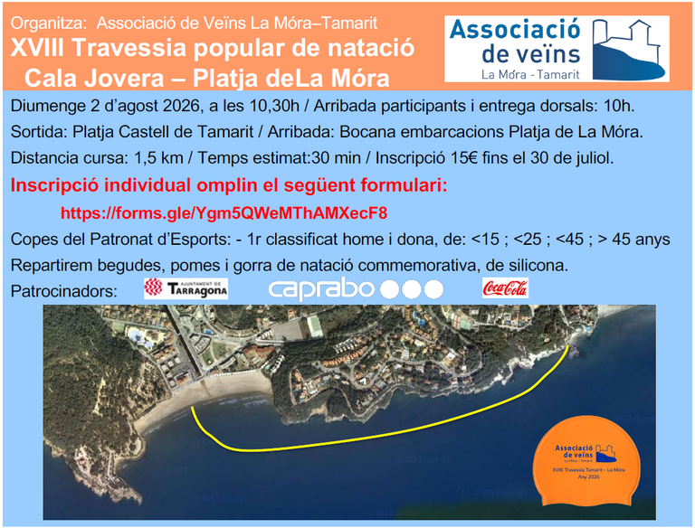 Festes de la Móra | XVIII Travessa Popular de Natació