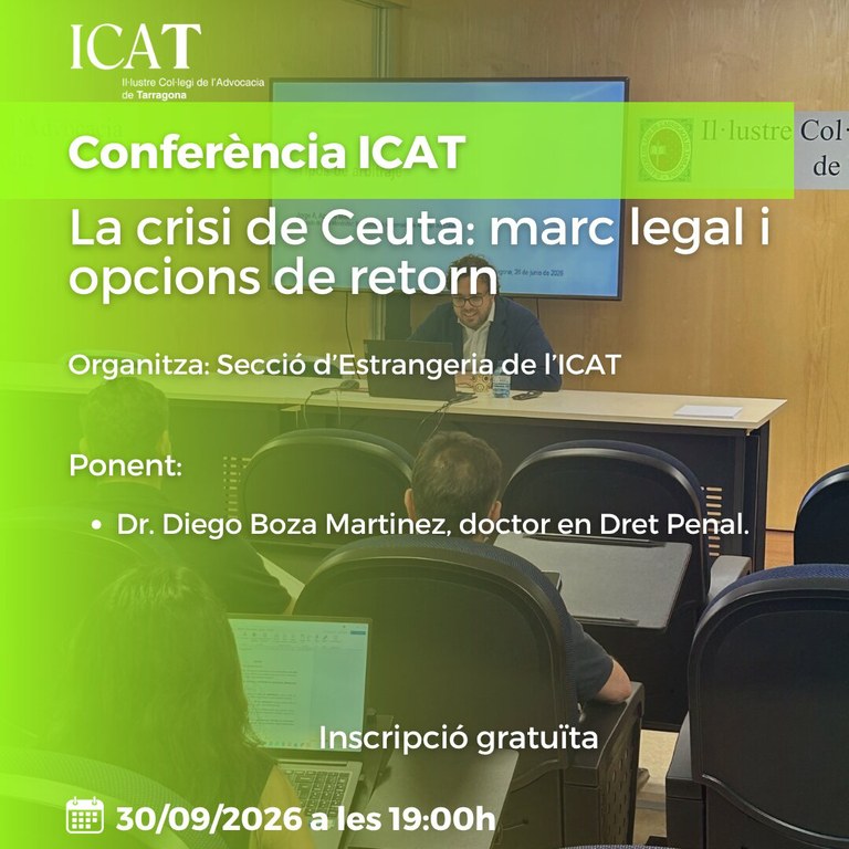 Conferència ICAT: La crisi de Ceuta: marc legal i opcions de retorn