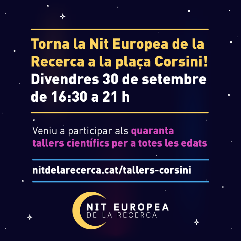 La fira de tallers científics de la Nit Europea de la Recerca omplirà divendres la plaça Corsini amb més de 40 activitats