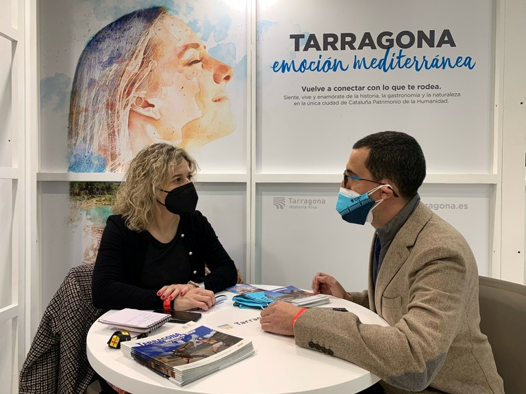Tarragona viu una intensa jornada de promoció turística en el primer dia de Fitur 2022