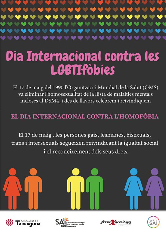 Tarragona commemora diumenge el Dia Internacional contra la LGTBIfòbia