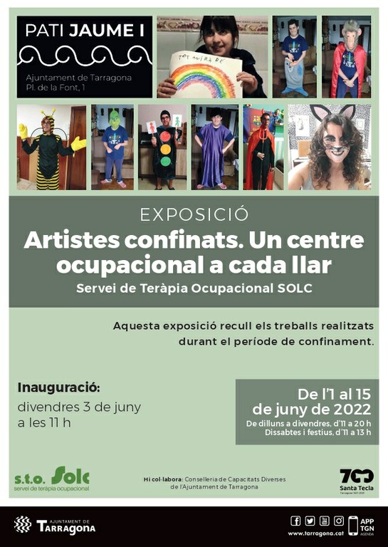 Aquest divendres s'inaugura l'exposició "Artistes confinats" del servei de teràpia ocupacional SOLC