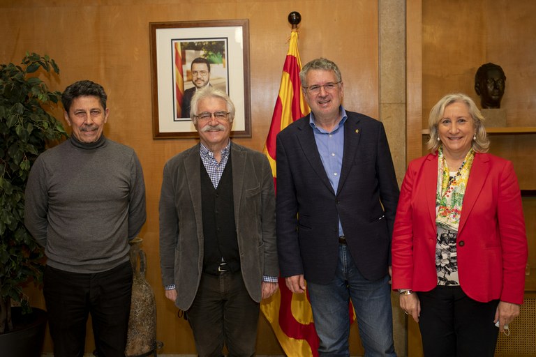 L'alcalde de Tarragona, Pau Ricomà, rep el nou president d'Òmnium Cultural del Tarragonès