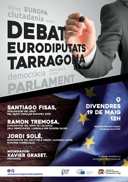 Tres eurodiputats catalans debatran divendres a Tarragona sobre la seva tasca a Brussel·les