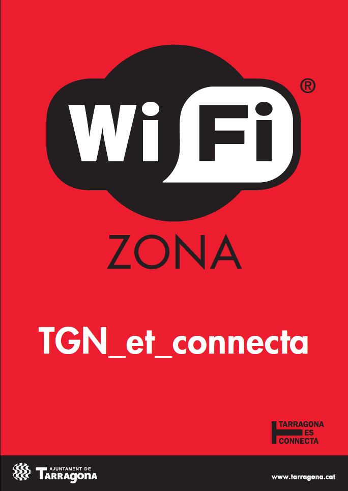 Cartell indicatiu zona Wi-Fi