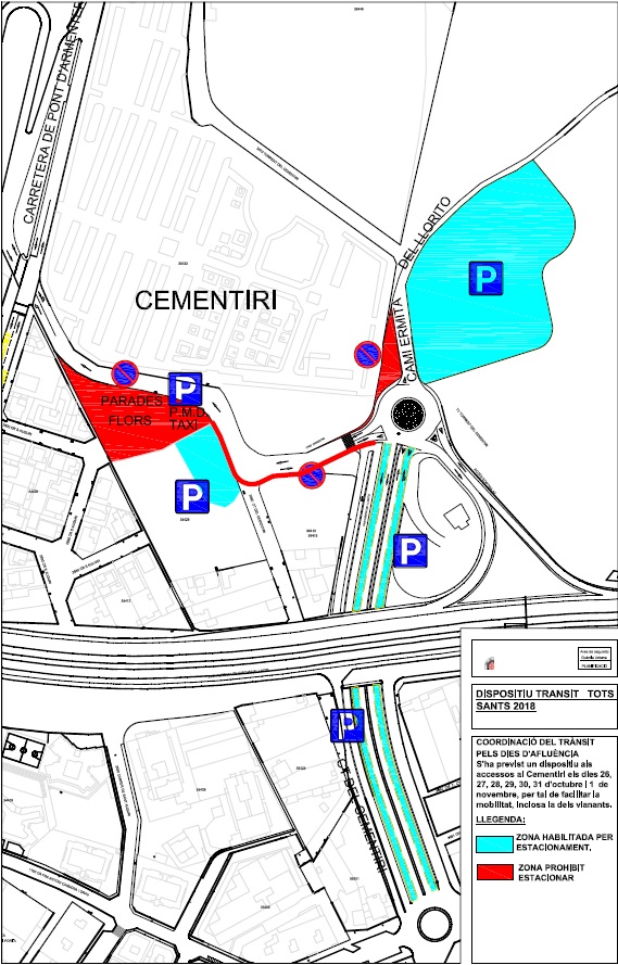 Plànol mobilitat Tots Sants