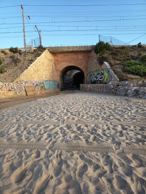 Reobert el túnel d'accés a la platja Llarga