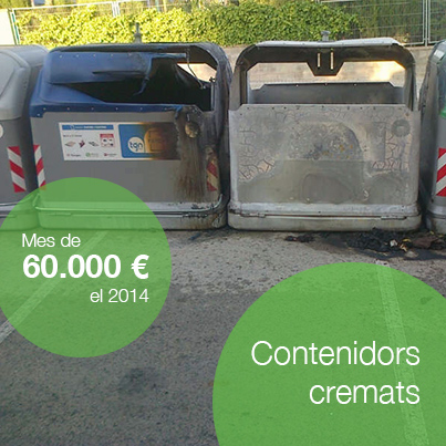 Incivisme 2014 - Contenidors cremats