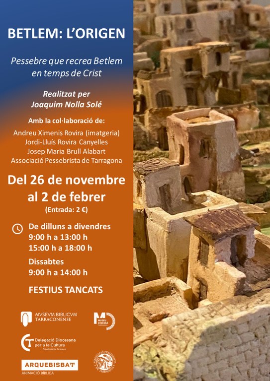 Exposició del pessebre 'Betlem: L'origen' al Museu Bíblic Tarraconense