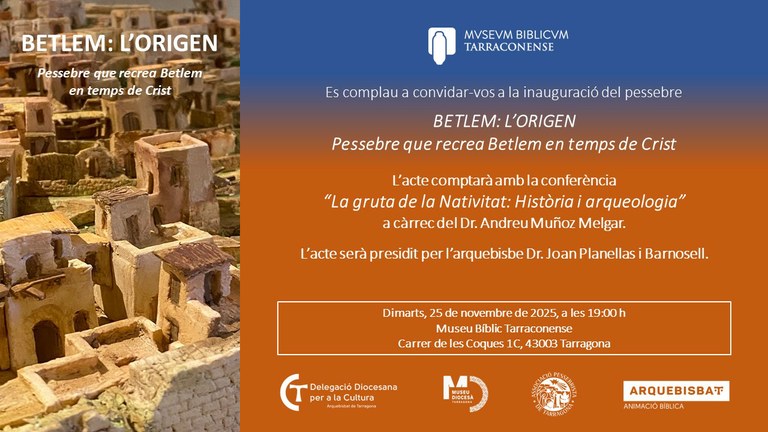 Inauguració del pessebre 'Betlem: L'origen' al Museu Bíblic Tarraconense
