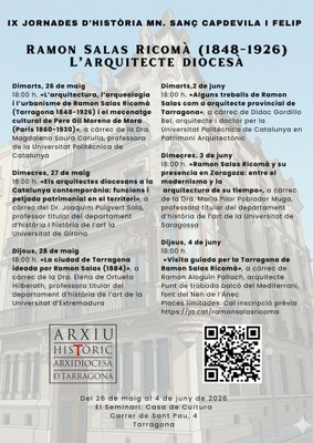 Conferència "Alguns treballs de Ramon Salas com a arquitecte provincial de Tarragona"