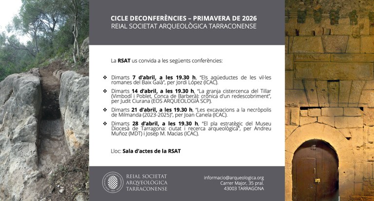 Conferència “El pla estratègic del Museu Diocesà de Tarragona: ciutat i recerca arqueològica”