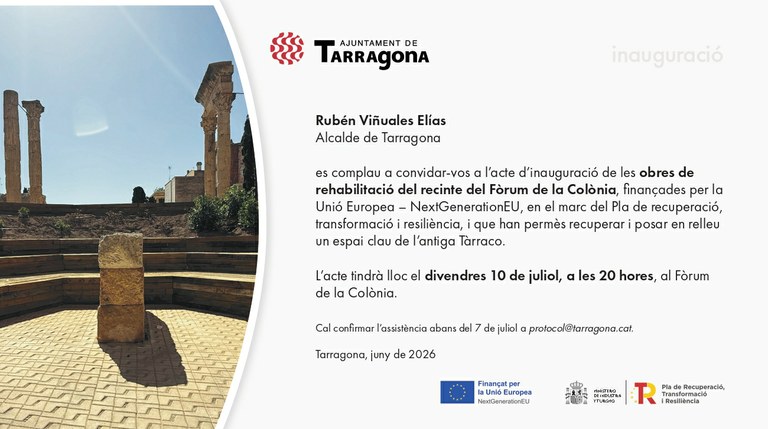 Inauguració de les obres de rehabilitació del Fòrum de la Colònia