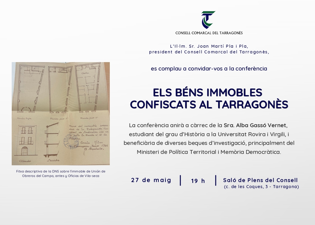 Conferència “Els béns immobles confiscats al Tarragonès”