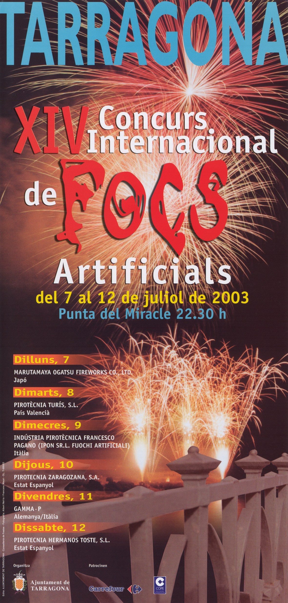 2003 Cartell Concurs de Focs