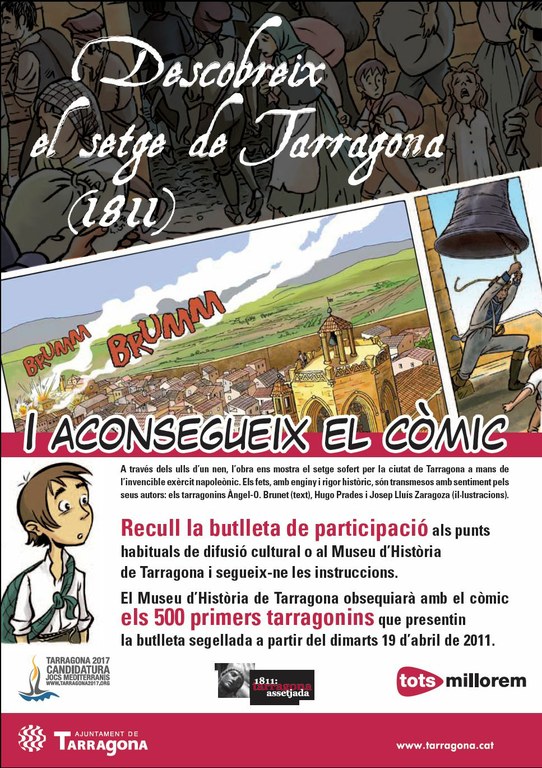 Engega la campanya de distribució gratuïta dels primers 500 còmics 'El setge de Tarragona (1811)'