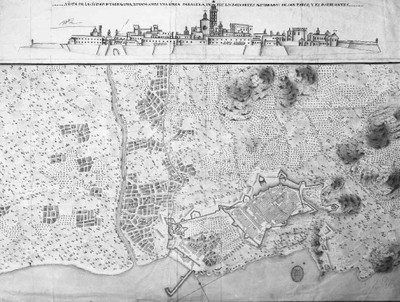 Mapa de Tarragona a principis del segle XIX