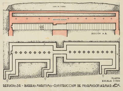 Barri del Serrallo - secció (Barri Marítim). Refugi 32
