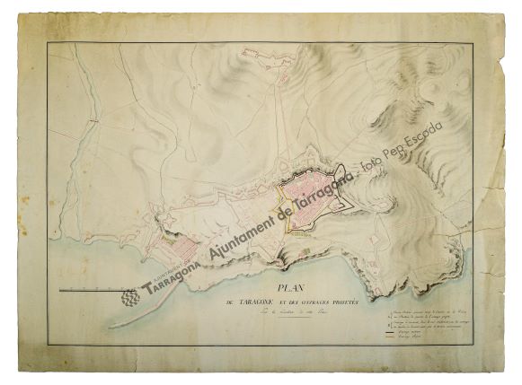 Plànol fortificacions Tarragona Guerra del Francès