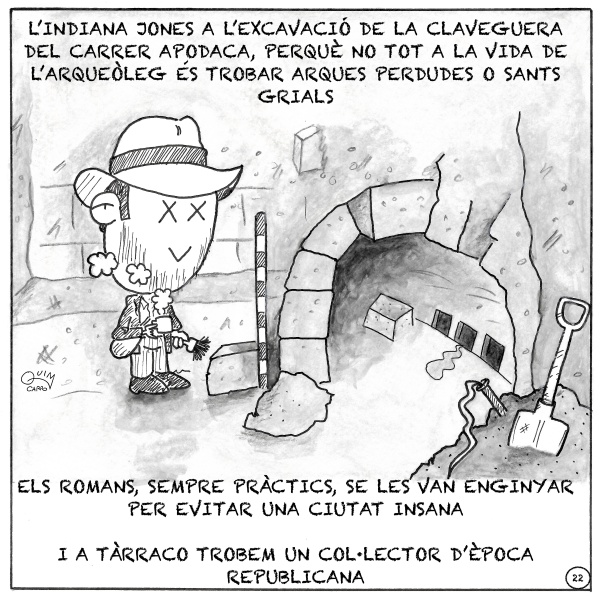 Vinyeta 22 — Clavegueres romanes del carrer Apodaca i carrer Unió