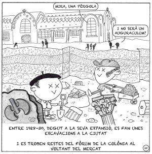 Vinyeta 25 — Excavacions del segle XIX a la part baixa de Tarragona: carrer Soler i basílica del Fòrum