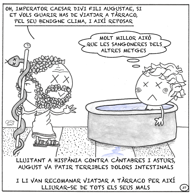 Vinyeta 37 — Estada d’August a Tàrraco per motius de salut