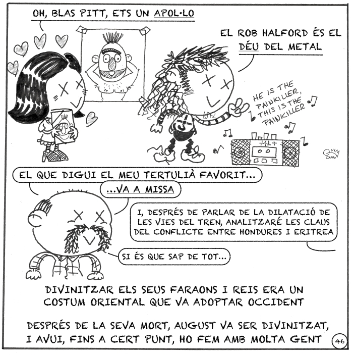 Vinyeta 46 — Divinització dels emperadors i continuïtat simbòlica del poder
