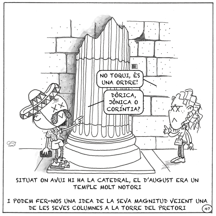 Vinyeta 47 — Columnes monumentals del recinte de culte imperial