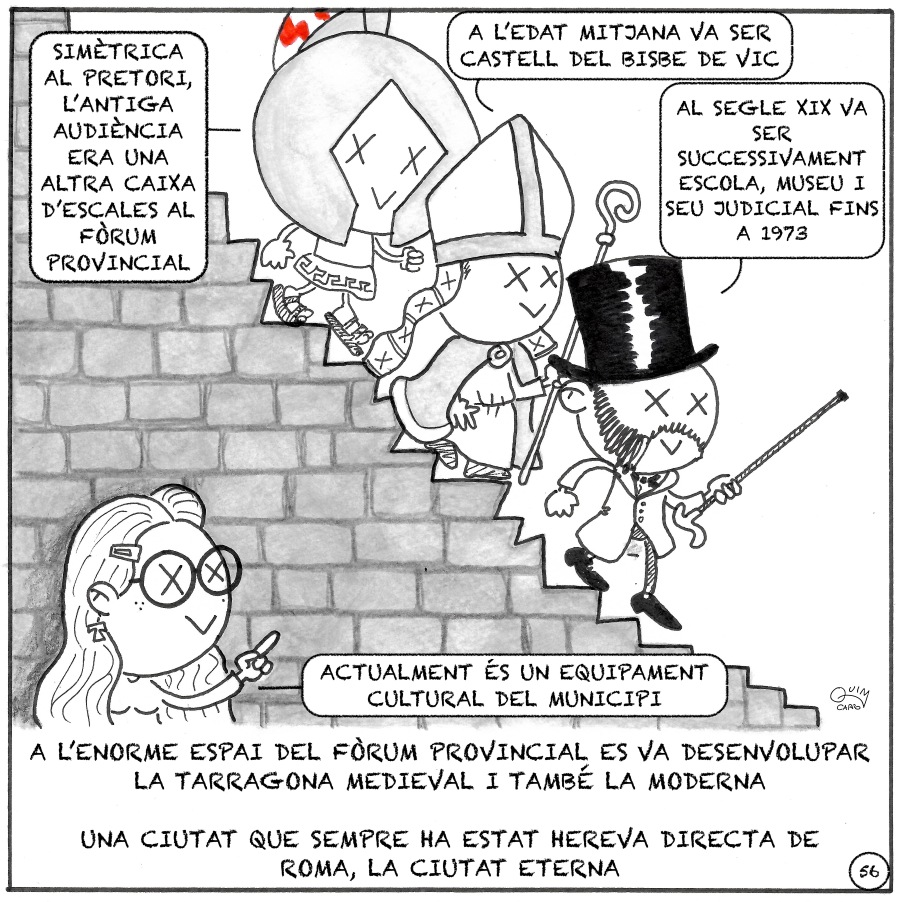 Vinyeta 56 — Escala monumental del Concili Provincial conservada a l’Antiga Audiència
