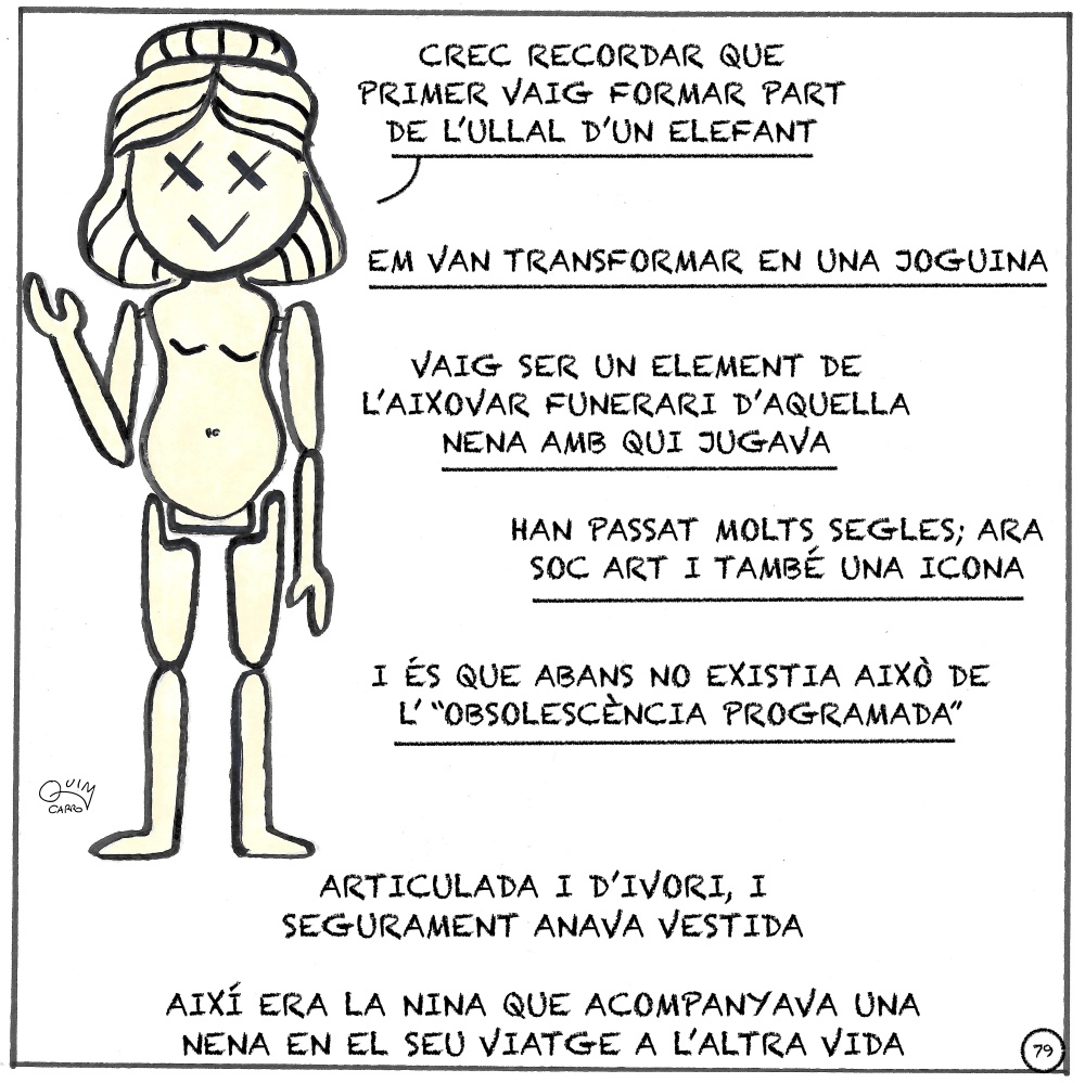 Vinyeta 79 — Nina d’ivori articulada trobada a la necròpolis