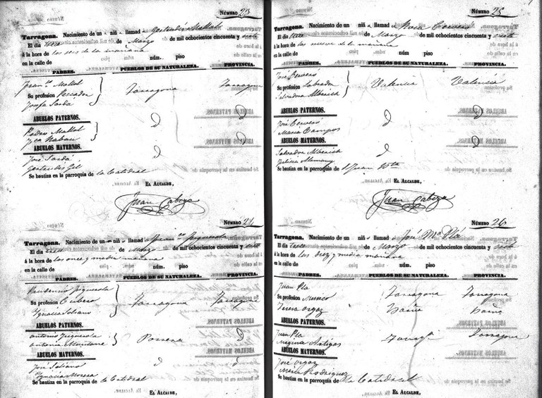 L'Arxiu Històric de la Ciutat presenta la digitalització de tots els registres civils de 1830 a 1870 