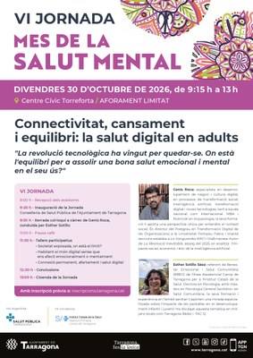 VI Jornada del Mes de la Salut Mental: "Connectivitat, cansament i equilibri: la salut digital en adults"
