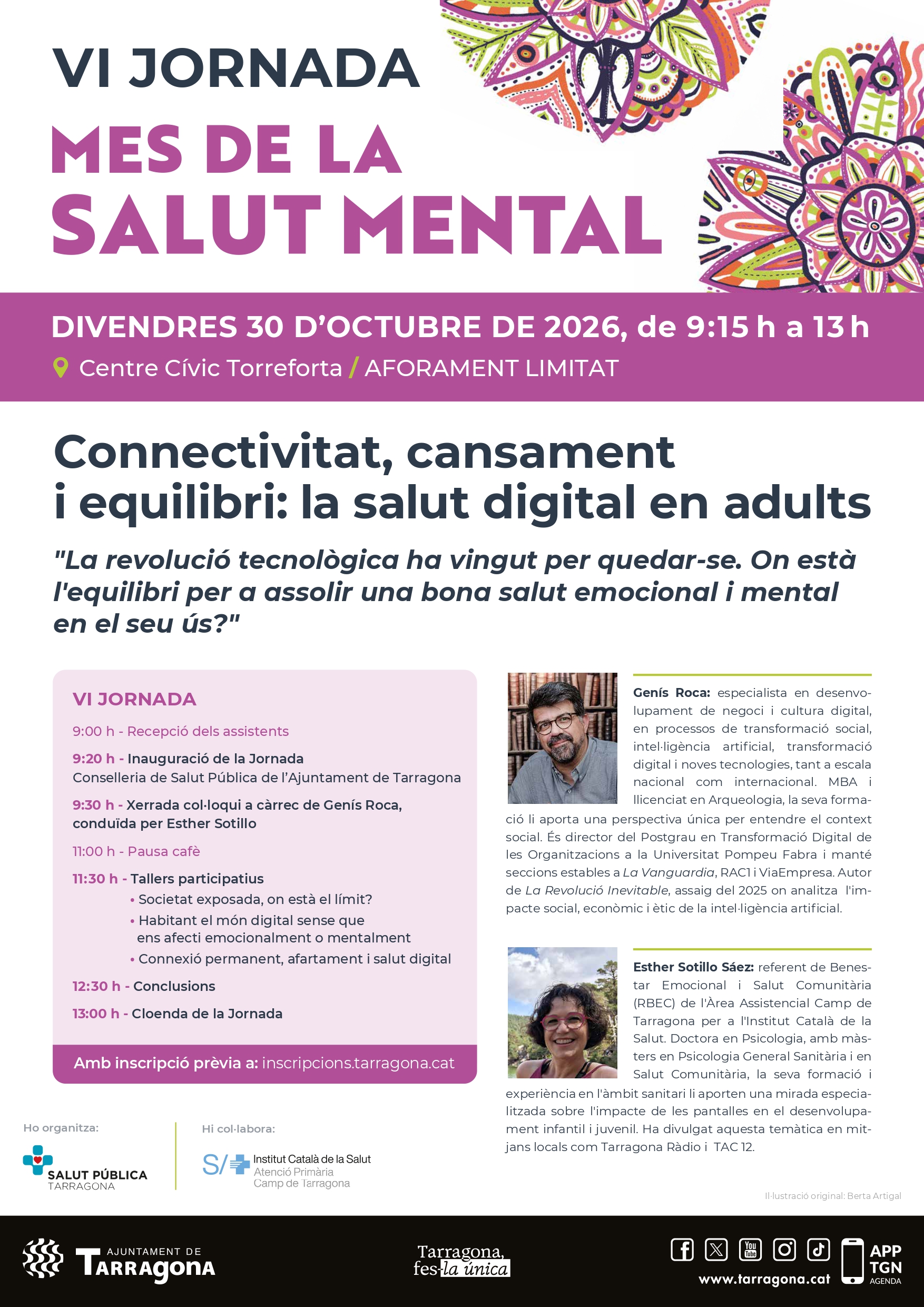 VI Jornada del Mes de la Salut Mental: "Connectivitat, cansament i equilibri: la salut digital en adults"