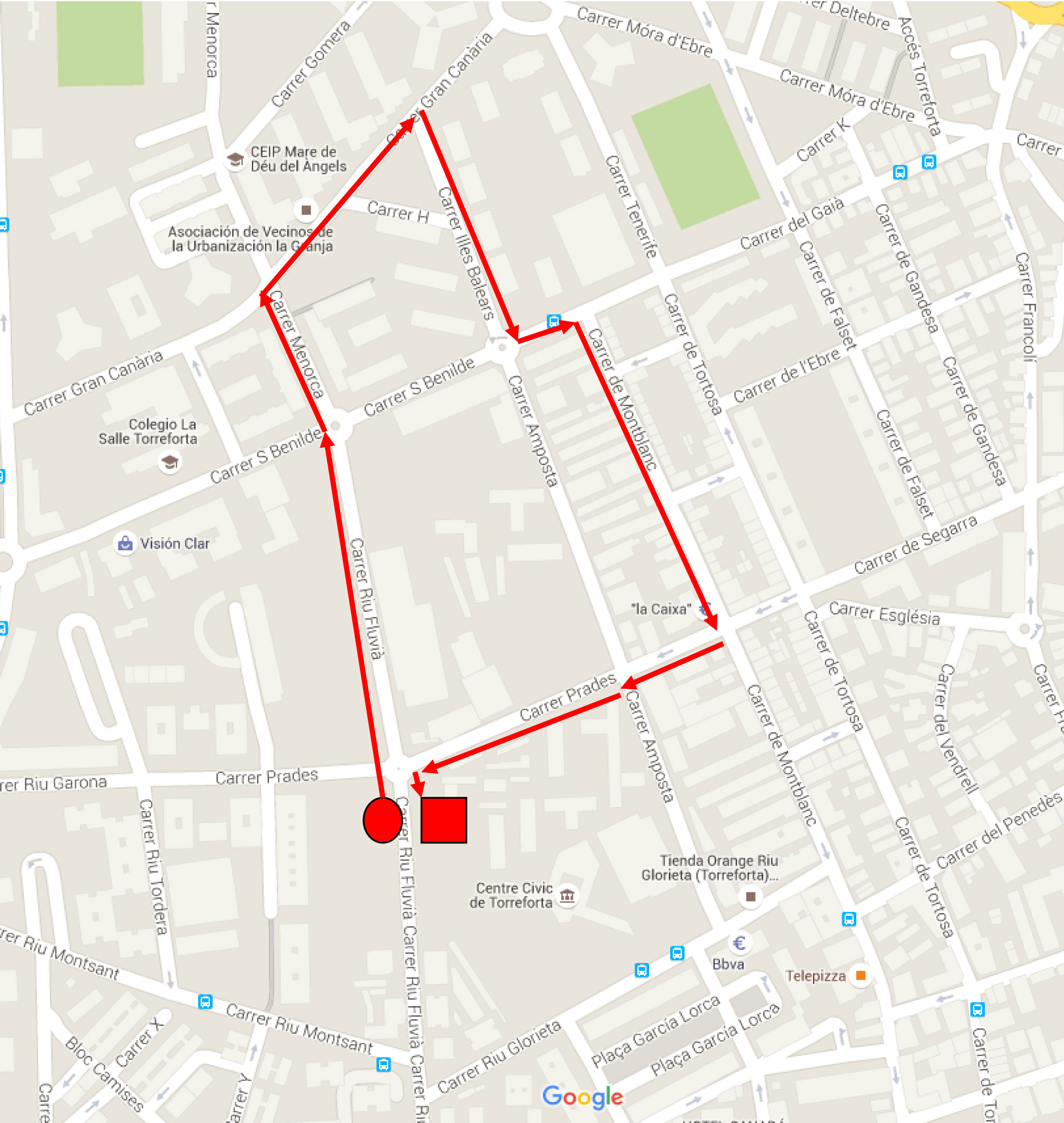 Plànol rua Carnaval 2016