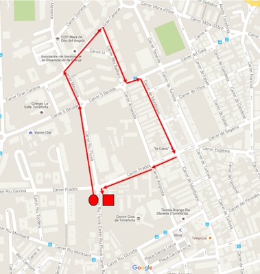 Plànol rua Carnaval 2016