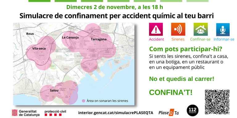 L'Ajuntament de Tarragona ja ho té tot enllestit per al simulacre de confinament per accident químic