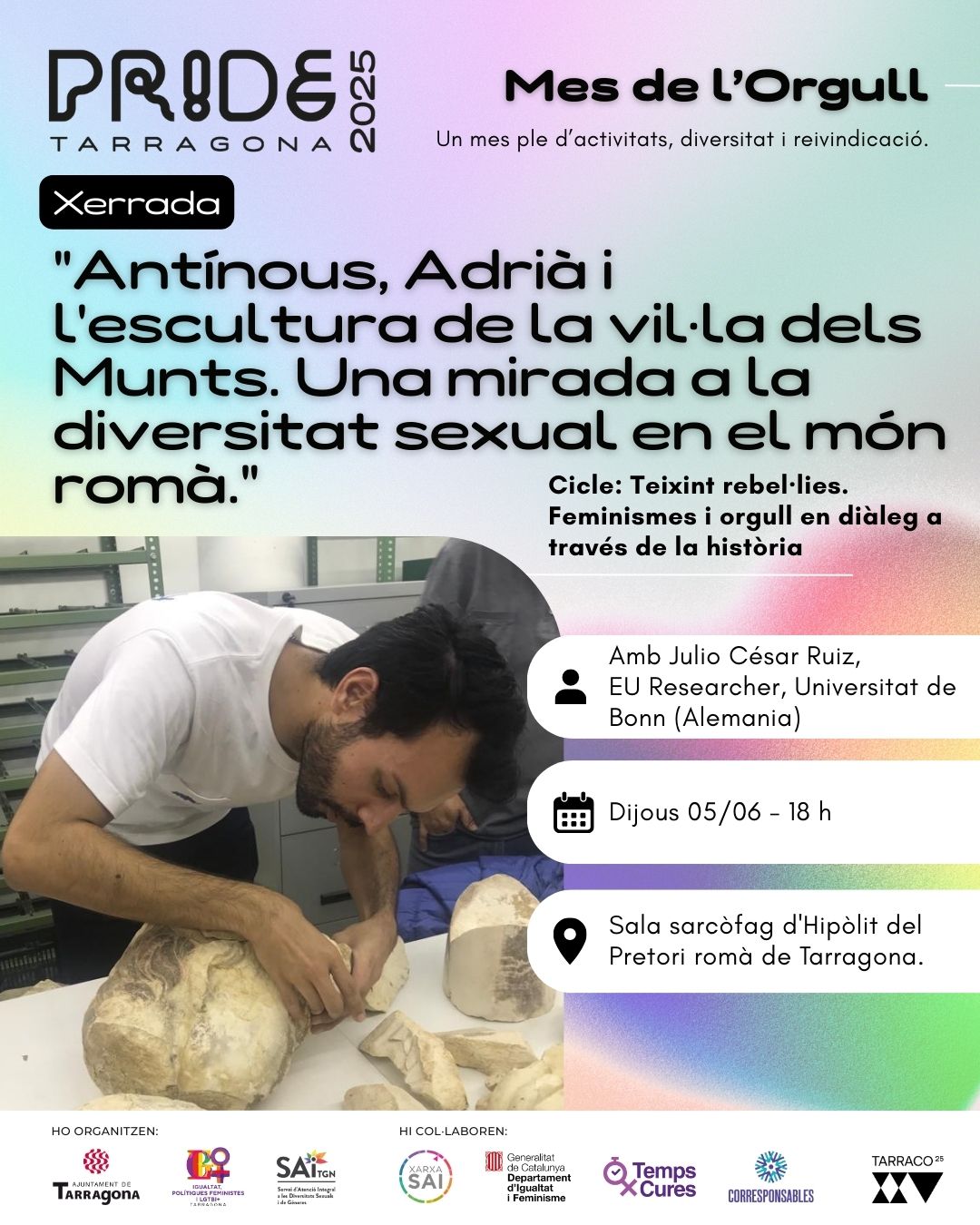 Xerrada: 'Antínous, Adrià i l'escultura de la vil·la dels Munts. Una mirada a la diversitat sexual en el món romà'