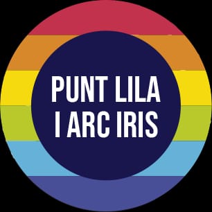 Punt lila i arc iris