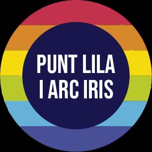 Punt lila i arc iris