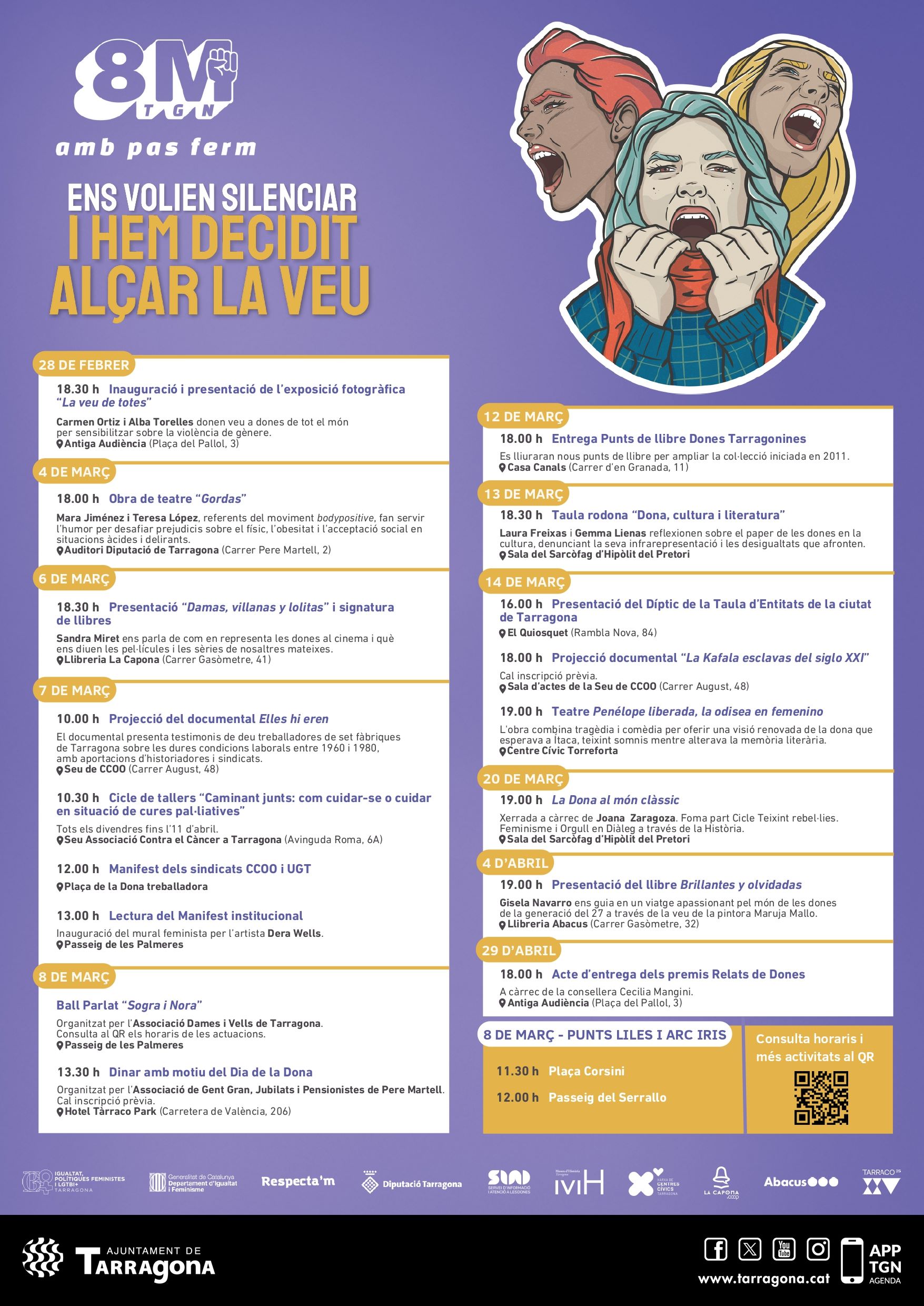 Lectura del manifest a càrrec dels sindicats CCOO i UGT