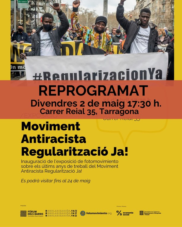 Inauguració de l'exposició "Moviment Antiracista Regularització Ja!"