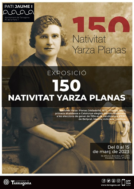 El Pati Jaume I acull l'exposició sobre Nativitat Yarza Planas pel 8M