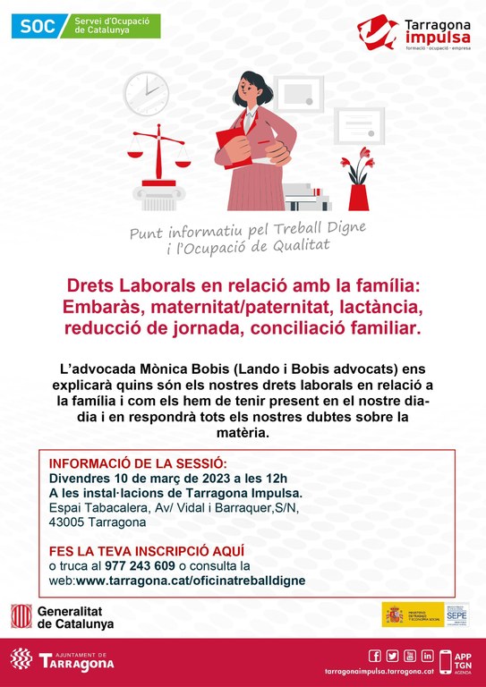 Drets Laborals en relació amb la família: Embaràs, maternitat/paternitat, lactància, reducció de jornada, conciliació familiar